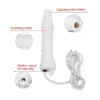 Close-up of facial wand design, intensity switch, and upgraded probe holder